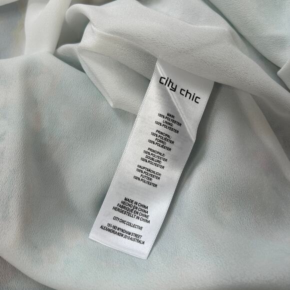 CITY CHIC Maxi Dress Womens 18 Rhinestone Boho Floral Party Wedding Date Church - Picture 10 of 11